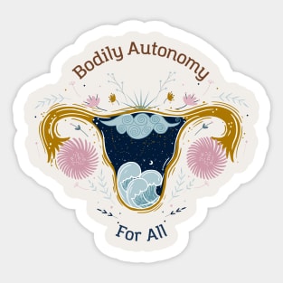 Pro-Choice "Bodily Autonomy for All" Abortion Rights Design Sticker